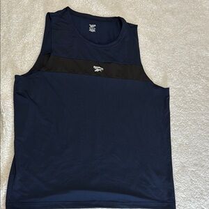 Reebok Blue and Black Athletic Tank Top
